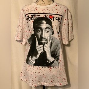 Tupac Poetic Justice White L T Shirt